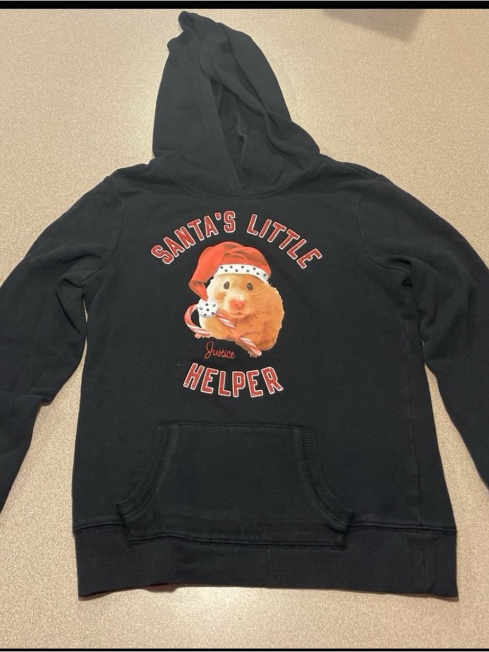 Justice Kids Santa's Little Helper Hoodie size 8